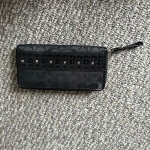 Coach Black Studded Women's Wallet
